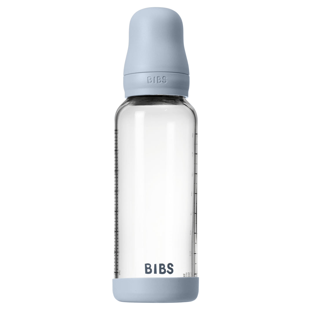 Glasfløska, 240 ml, Latex, Baby Blue