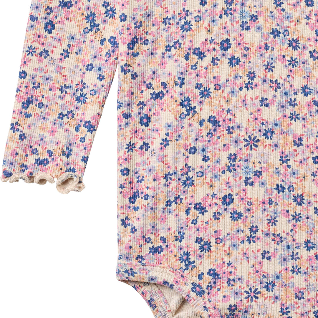 Rie body, Pink Blue Flowers