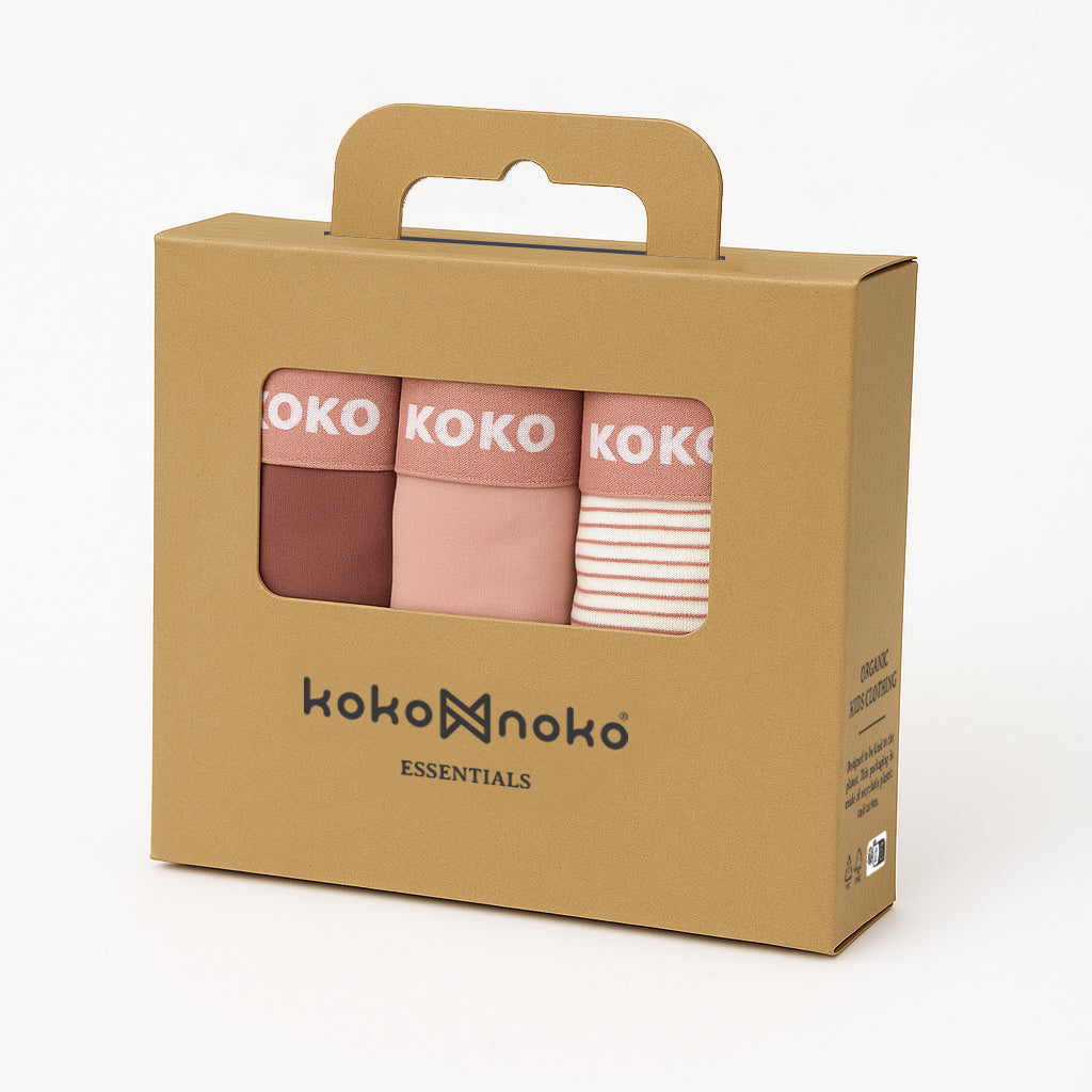 Boxershorts, 3 pør, Dusty Pink