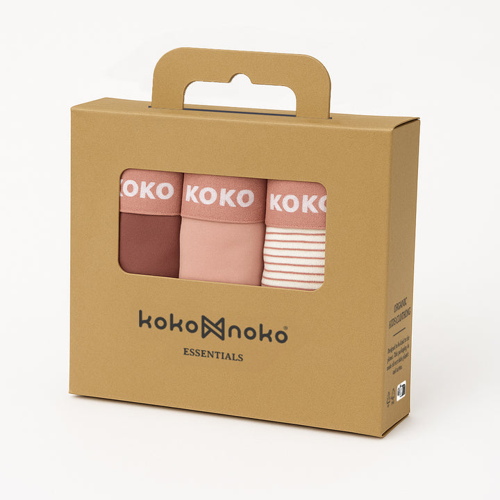 Boxershorts, 3 pør, Dusty Pink